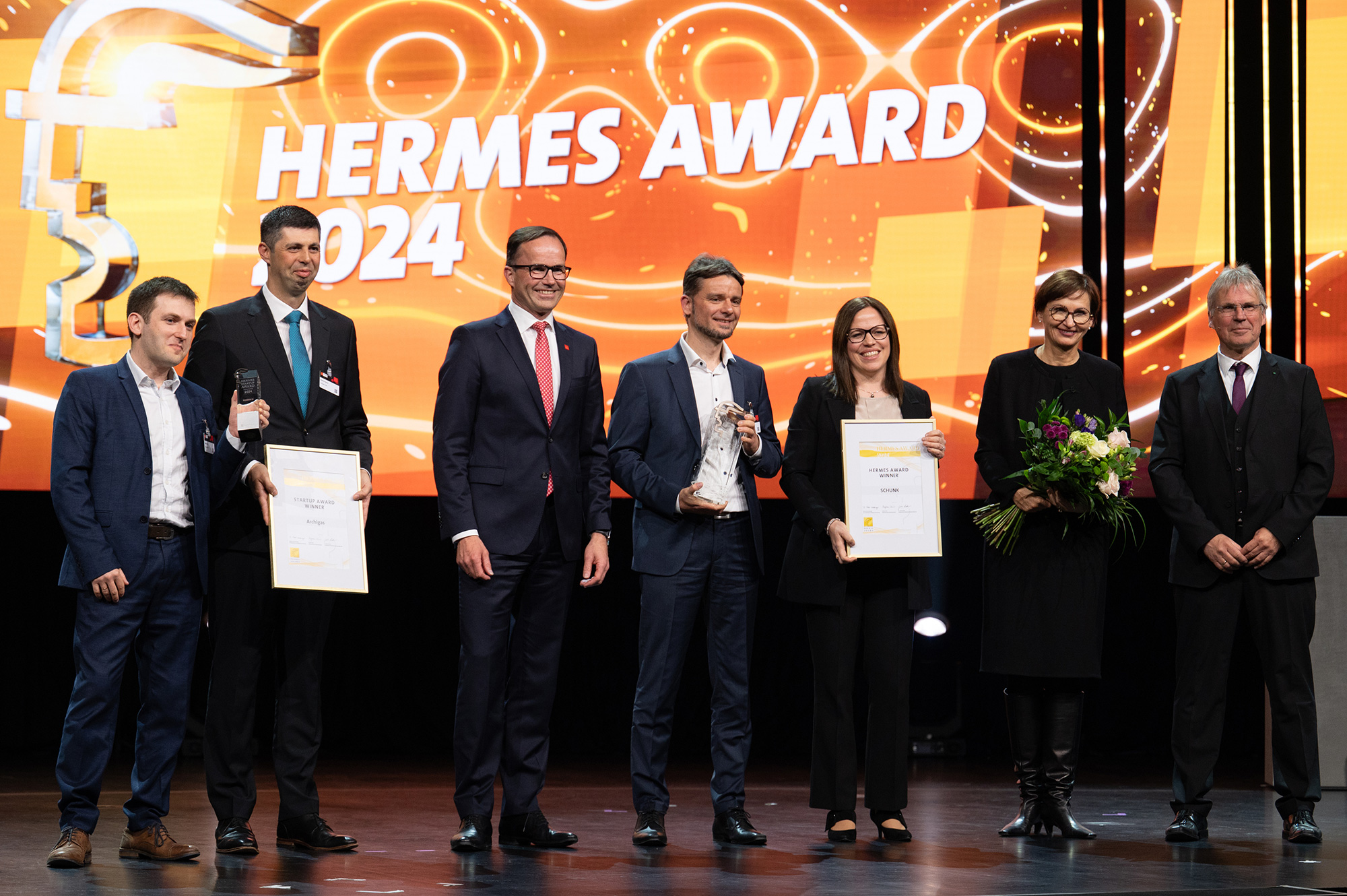 Verleihung des Hermes Awards 2024 bei der Eröffnungsfeier der Hannover Messe. 